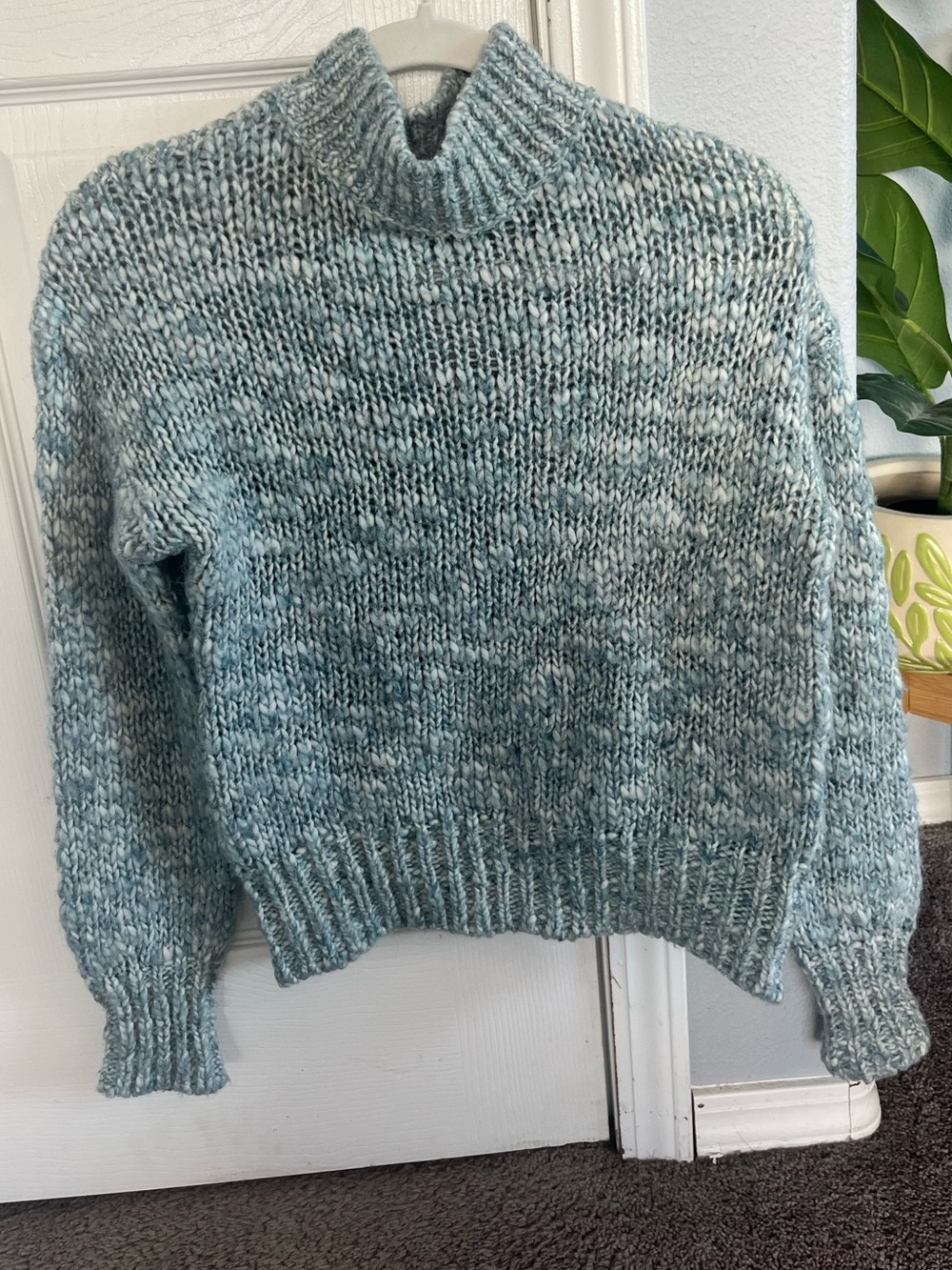 Nordstrom Melrose and Market Blue Chunky Knit Sweater